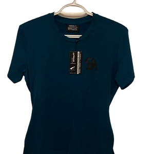 Nwt’s Women’s Strapt Apparel Teal Short Sleeve Tee Size Medium